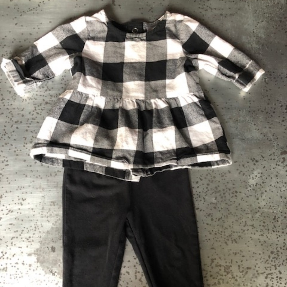 Carter's B/W Shirt and Leggings